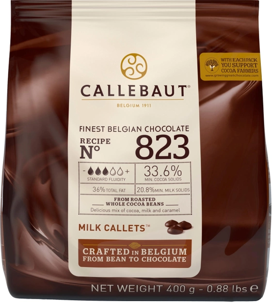 Акція на Шоколад Callebaut №823 бельгійський молочний у формі калет 400 г від Rozetka