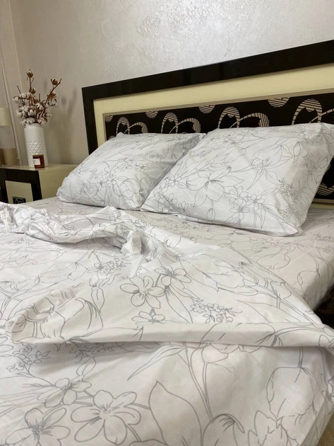 Комплект постельного белья Soft двуспальный 180х220 см цветы фиолетовые - Фото 2 Комплект постельного белья Soft двуспальный 180х220 см цветы фиолетовые - изображение 2