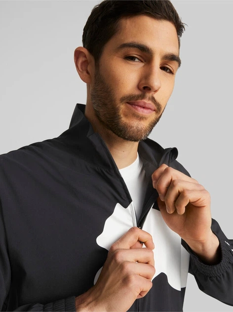 Kurtka wiatrówka męska sportowa Puma Train Big Cat Lined Woven Fz Jacket 52242401 L Czarna (4064537641606) - obraz 4