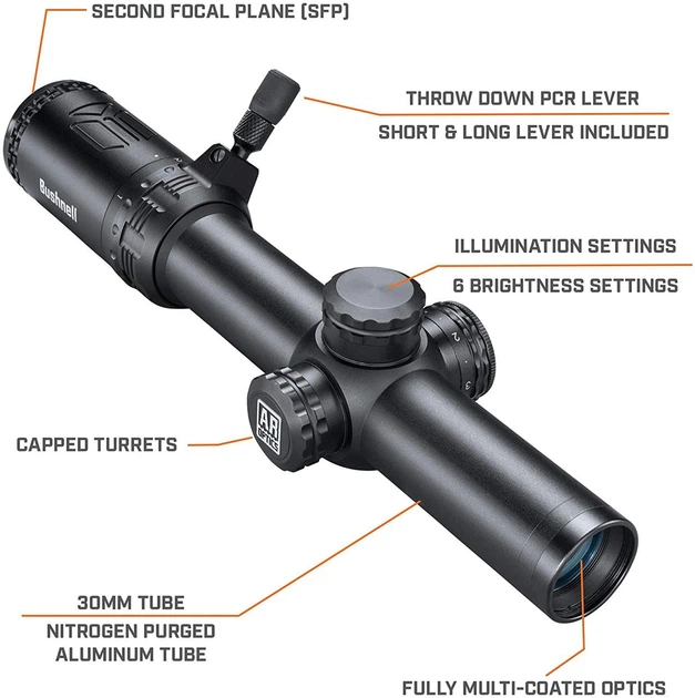 Прицел Bushnell AR71624I 1-6Х24 AR, .223/5.56 BDC - изображение 6