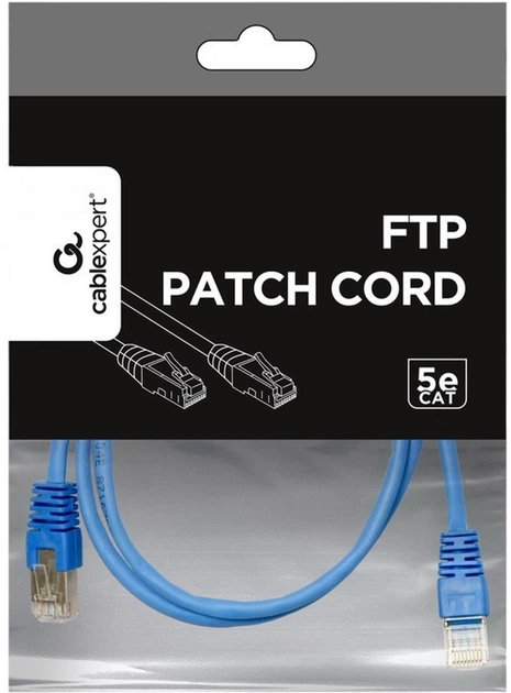 Патч-корд Gembird FTP PP22 Cat 5e RJ-45 1 м Blue (8716309052016) - изображение 2