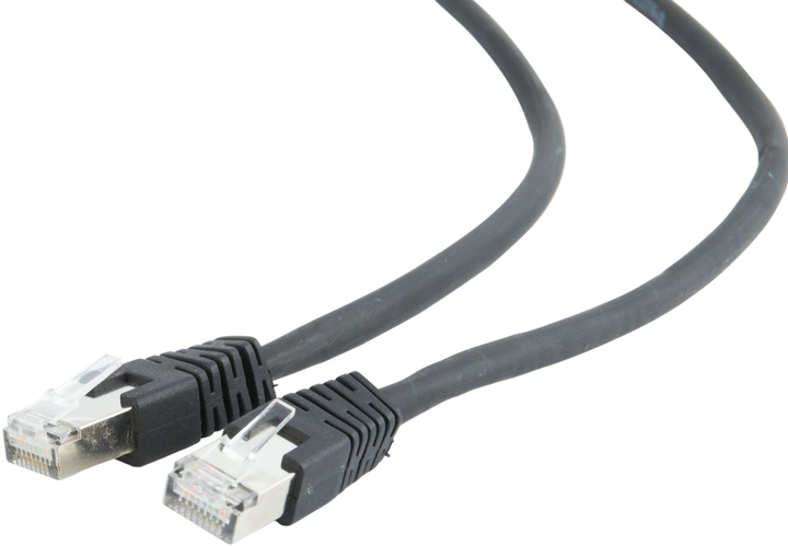 Patchcord Gembird SFTP LSZH Cat 6a RJ-45 0.5 m Black (8716309091268) - obraz 1