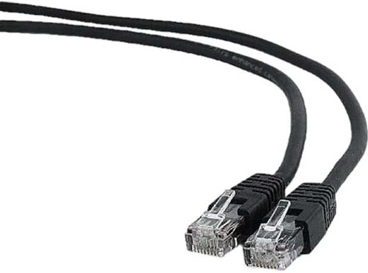 Патч-корд Gembird UTP 6 PP6U RJ-45 0.5 м Black (8716309093347) - зображення 1