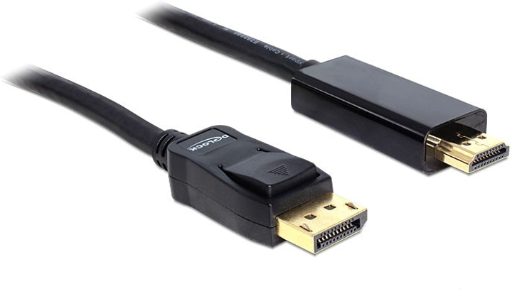 Кабель Delock DisplayPort – HDMI 3 м Gold (4043619824359) - зображення 1