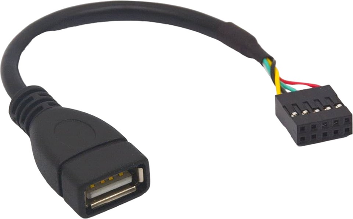 Kabel Delock USB AF Pin Header – USB 2.0 0.2 m Black (4043619832910) - obraz 1