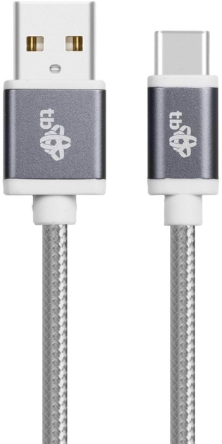 Kabel TB USB Type-A – USB Type-C 1.5 m Silver (5902002065191) - obraz 1