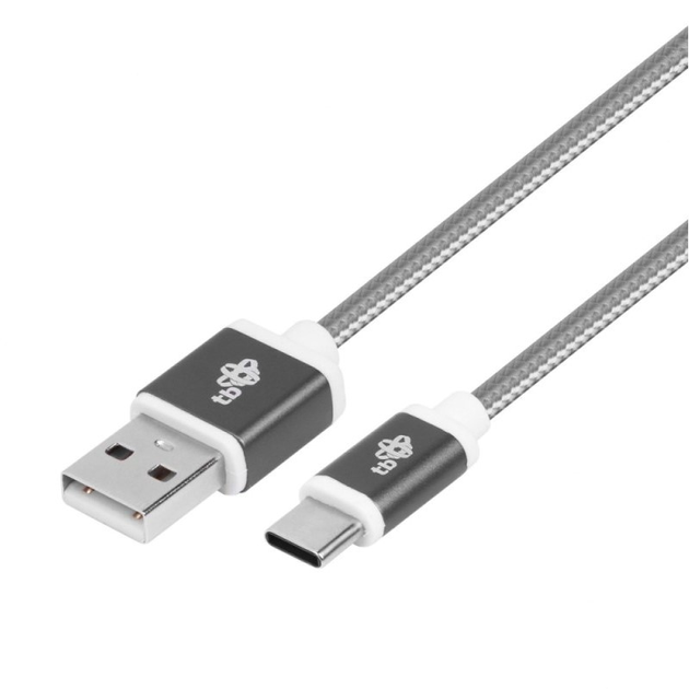 Кабель TB USB Type-A – USB Type-C 1.5 м Grey (5902002078436) - зображення 2