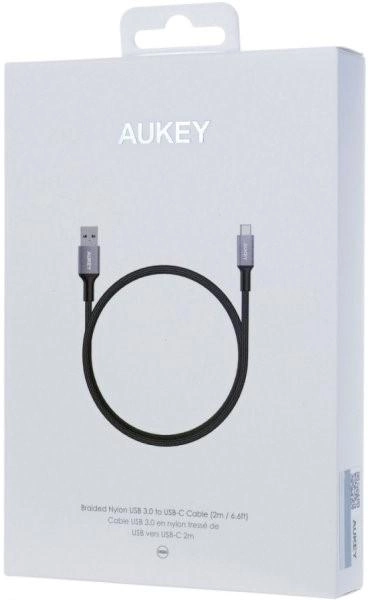Kabel Aukey Quick Charge USB Type-C – USB Type-C 3A 2 m Black (5902666661609) - obraz 2