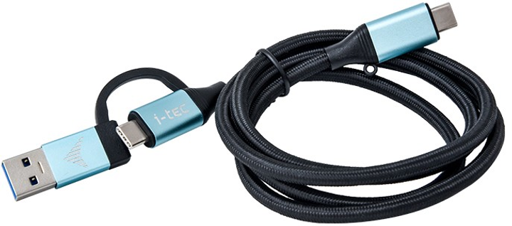 Кабель I-tec USB Type-C – USB Type-C + USB 3.0 1 м Black (8595611703089) - зображення 1
