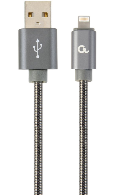 Kabel Gembird USB Type-A 2.0 – Lightning 1 m Grey (8716309106245) - obraz 1