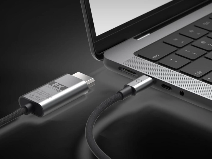 Kabel Xtorm Pro USB Type-C – DisplayPort 8K 60 Hz 2 m Black (8720574620467) - obraz 2