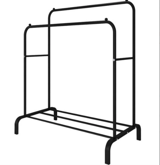 Вешалка напольная двойная стойка для одежды с полкой для обуви Loft Master Black - изображение 3