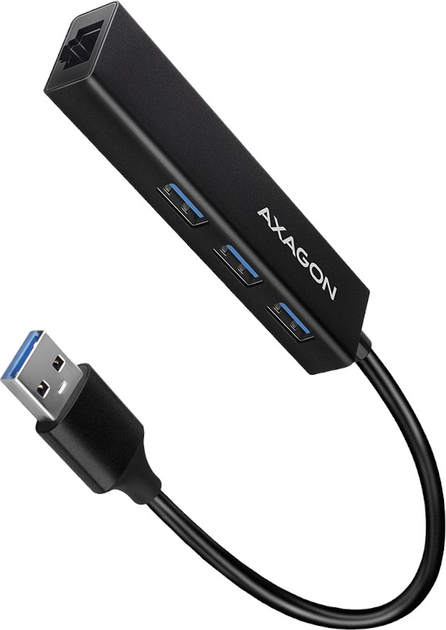 USB-hub Axagon 3 x USB-A + SD/microSD 0.2 m Black (8595247905581) - obraz 1