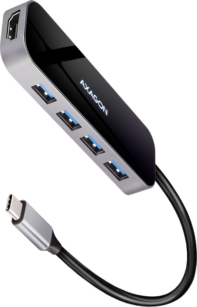 USB-hub Axagon 4 x USB-A + HDMI + USB-C 3.2 Gen 1 PD 100W 0.2 m (8595247907028) - obraz 1