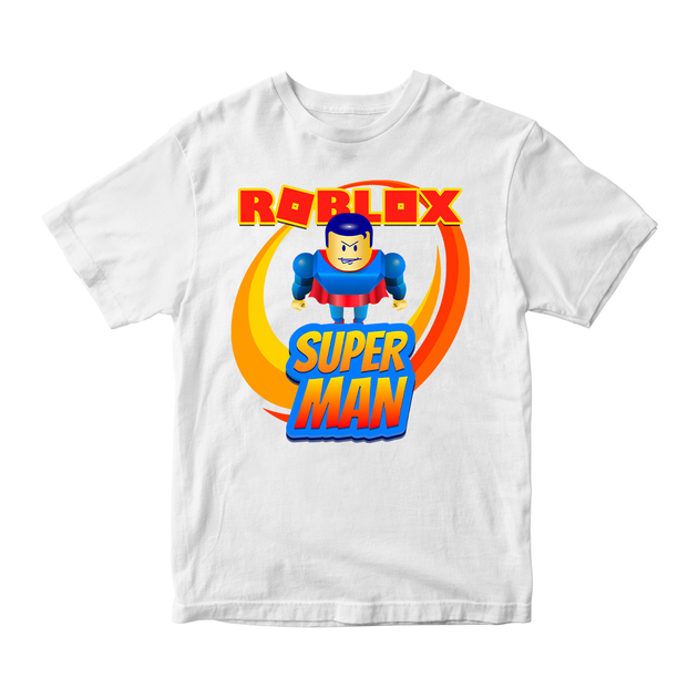 Футболка белая с оригинальным принтом онлан игры Roblox "Super Man ...