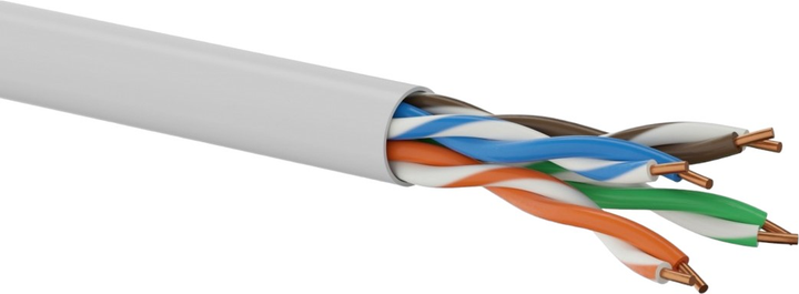 Кабель Alantec U/UTP Cat 5e 24 AWG PVC мідний 305 м Grey (5901738551350) - зображення 1