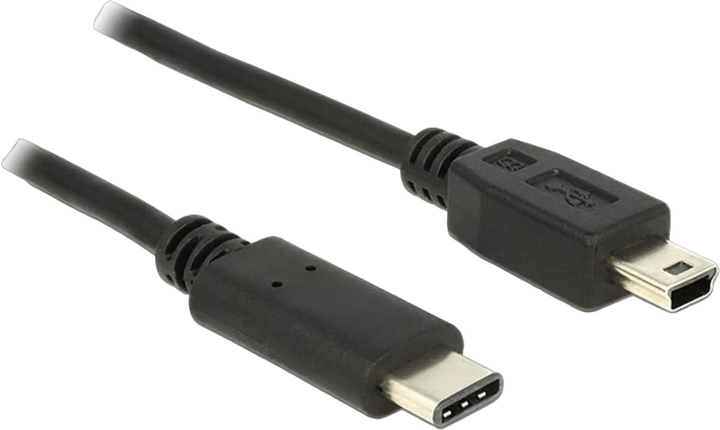 Kabel Delock USB Type-C – USB mini-B 2.0 1 m Black (4043619836031) - obraz 1