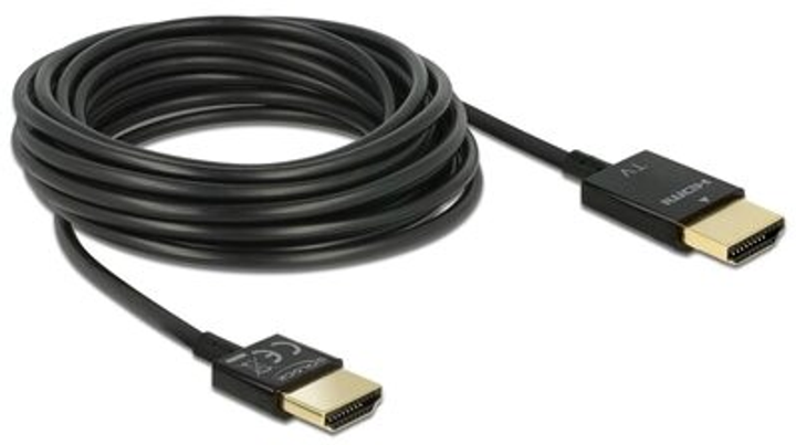 Кабель Delock HDMI – HDMI High Speed Ethernet 4K 3D Slim 3 м Black (4043619847747) - зображення 1