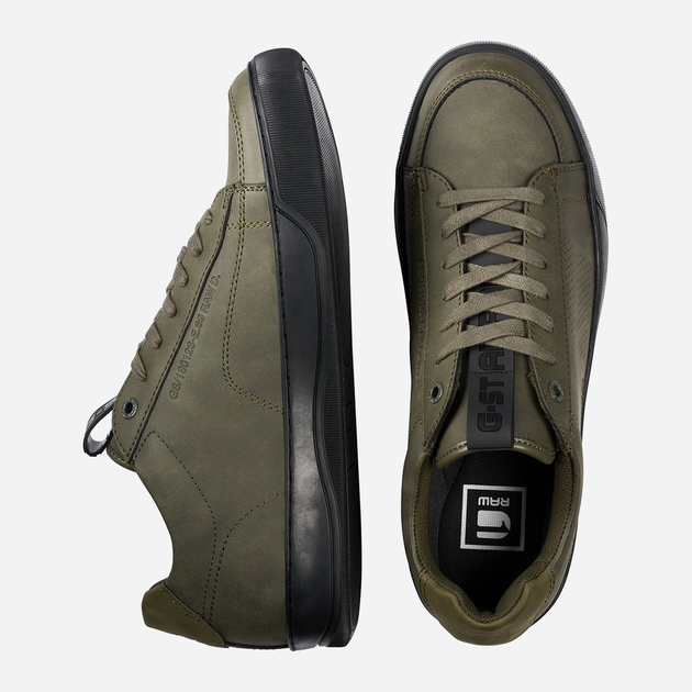 Sneakersy męskie do kostki G-Star Raw LANCET COS NUB 2242-049501-9600 43 28 cm Oliwkowe (8720656335302) - obraz 4