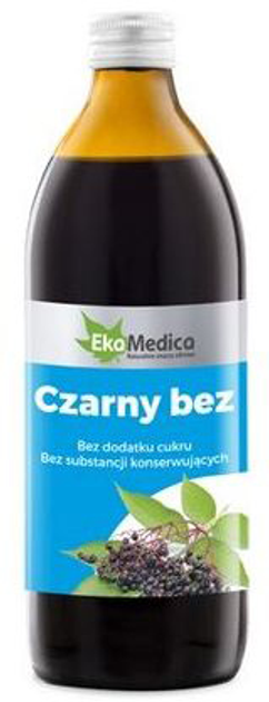 Натуральний сік Ekamedica Elderberry Juice 100% 500 мл (5902596671099) - зображення 1