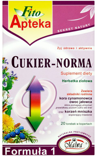 Трав'яний чай Fito Apteka Sugar Norm 20 шт (5902781001472) - зображення 1