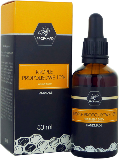 Suplement diety Prop-mad Krople propolisowe 10% 50 ml (5903271810185) - obraz 1