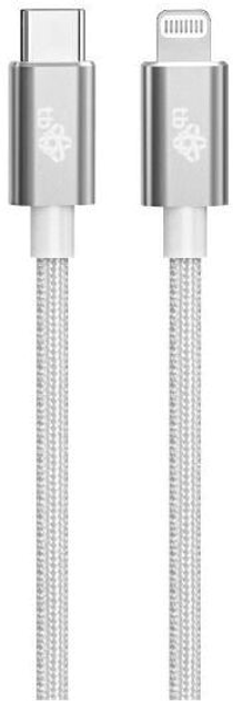 Kabel TB MFi Lightning – USB Type-C 1 m Silver (5901750280498) - obraz 1