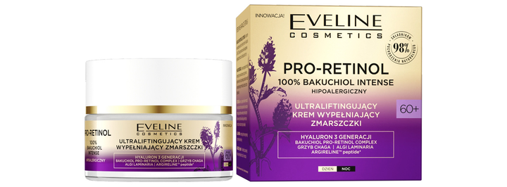 Крем для обличчя Eveline Cosmetics Pro-Retinol ультраліфтинговий наповнювач зморшок 60+ 50 мл (5903416025955) - зображення 1