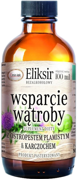 Suplement diety Mirlek Eliksir Wsparcie Wątroby 100 ml (5906660437956) - obraz 1