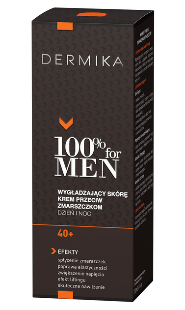 Крем для обличчя Dermika 100% for Men Cream 40+ проти зморшок 50 мл (5902046503024) - зображення 1