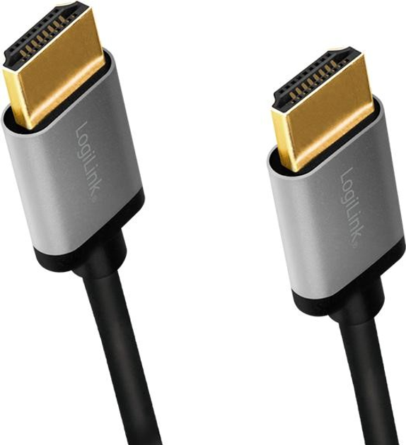 Kabel Logilink HDMI – HDMI 4K 60 Hz Aluminium 5 m Black (4052792062168) - obraz 1