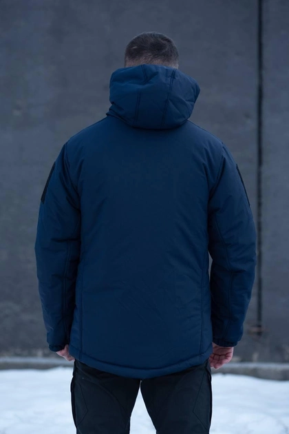 Куртка мужская зимняя ДСНС Thermo-Loft с липучками под шевроны темно-синий 3XL - изображение 2