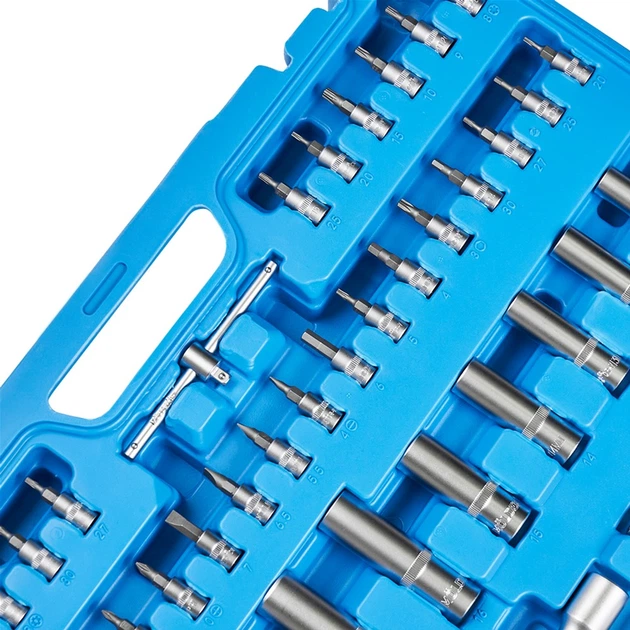 Профессиональный набор инструментов в кейсе Molder 1/2", 1/4", 3/8" 72Т, CR-V 151 единица (MT60151) - изображение 9