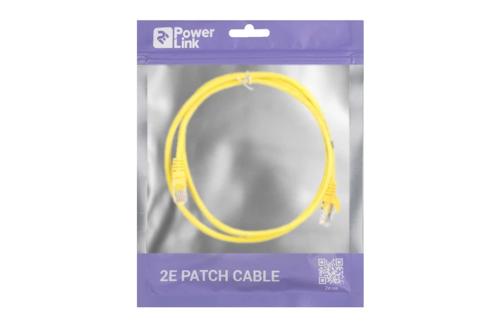 Патч-корд 2E Cat 5e 26AWG 1.2 м с экранированной витой парой UTP Желтый (2E-PC5ECA-120YLW) - изображение 3