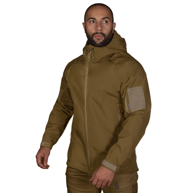 Куртка тактическая демисезонная мужская для силовых структур Stalker SoftShell Койот (7346), XXL - изображение 2