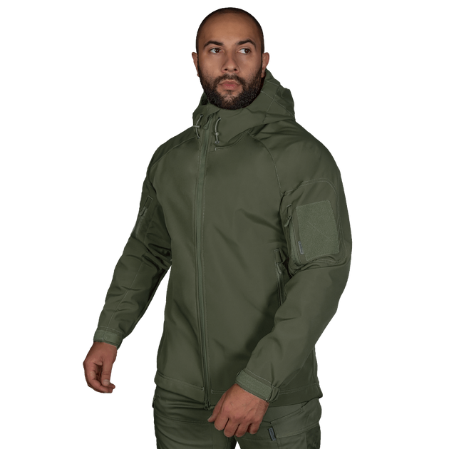 Куртка тактическая демисезонная мужская для силовых структур Stalker SoftShell Олива (7225), S - изображение 2
