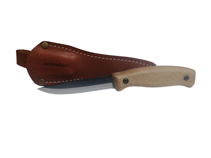 Туристический нож BS3FT CSH, углеродистая сталь, ручка орех, чехол кожа, лезвие 100мм BPS KNIVES - изображение 1