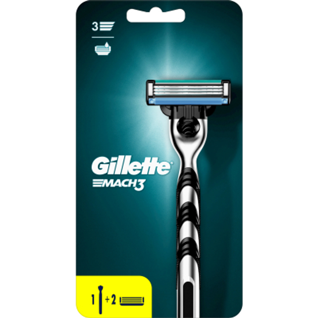 Бритва Gillette Mach3 з 2 змінними картриджами (7702018020706/7702018020676) - зображення 2