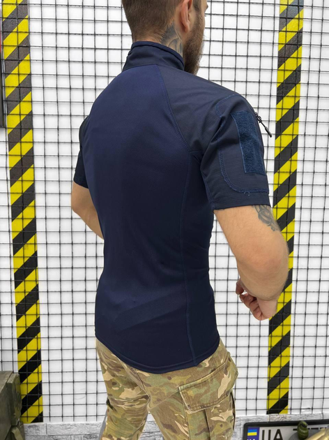 Рубашка тактическая с коротким рукавом синяя размер XL - изображение 2