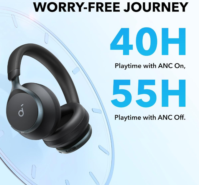 Наушники Anker SoundCore Space One Black - Фото 4 Наушники Anker SoundCore Space One Black - изображение 4