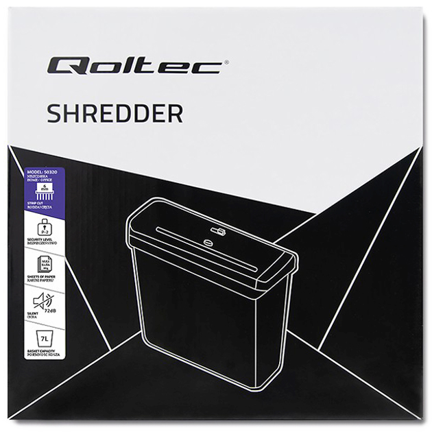 Niszczarka Qoltec Home and Office Strip cut 7 l (5901878542775) - obraz 6