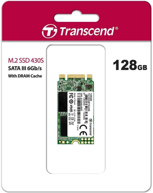 Dysk SSD Transcend MTS430S 128GB M.2 SATA III 3D NAND TLC (TS128GMTS430S) - obraz 4