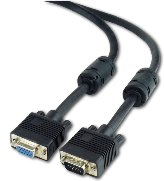 Kabel Cablexpert Premium VGA HD15M - HD15F 10 m 2 pierścienie ferrytowe (CC-PPVGAX-10M-B) - obraz 2