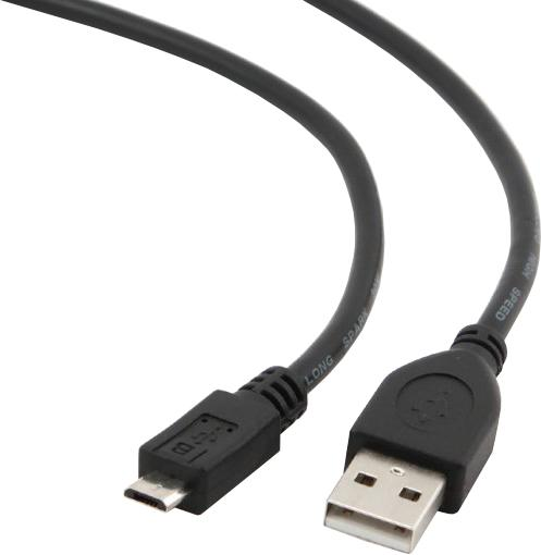 Kabel Cablexpert microUSB - USB 0.1 m (CCP-mUSB2-AMBM-0.1M) - obraz 1