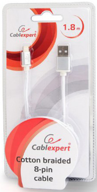 Кабель Cablexpert USB 2.0 - Apple Lightning 1.8 м Silver (CCB-mUSB2B-AMLM-6-S) - зображення 3
