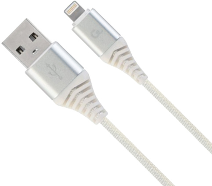 Kabel Cablexpert USB - Apple Lightning 1 m Biały (CC-USB2B-AMLM-1M-BW2) - obraz 1