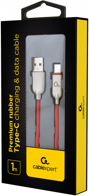 Kabel Cablexpert USB - USB Type-C 1 m Czerwony (CC-USB2R-AMCM-1M-R) - obraz 2