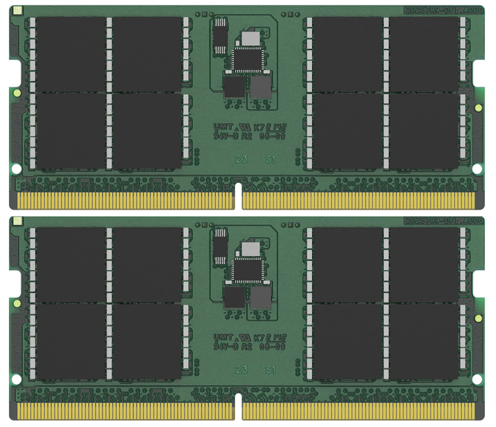 Оперативна пам'ять Kingston SODIMM DDR5-4800 65536MB PC5-38400 (Kit of 2x32768) ValueRAM (KVR48S40BD8K2-64) - зображення 1