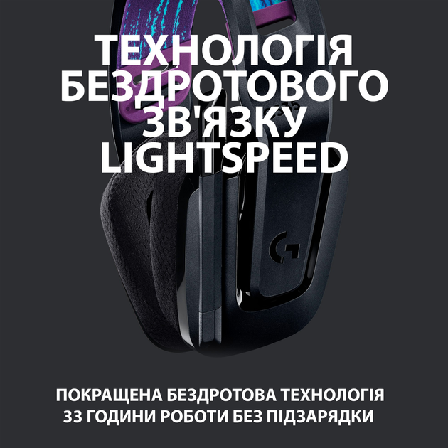 Słuchawki Logitech G535 Lightspeed Wireless Gaming Headset Black (981-000972) - obraz 2