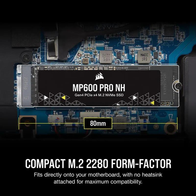 Dysk SSD Corsair MP600 Pro NH 1TB NVMe M.2 2280 PCIe 4.0 x4 3D NAND TLC (CSSD-F1000GBMP600PNH) - obraz 3